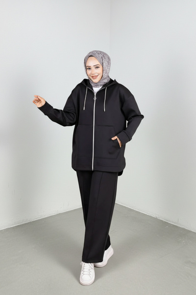 Weak Blue oversized με κουκούλα Σετ Αθλητική Φόρμα Τσέλανταρ Αθλητική Στολή -...