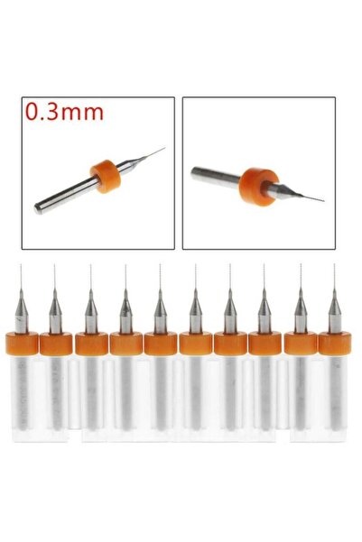 Profisher PCB Matkap Ucu 0,3mm Tungsten Mikro Karbür 10 Adet 18 Shank