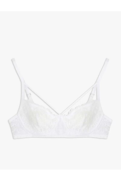 Koton Sutien cu bretele încrucișate și detalii din dantelă, cu armătură 5SLK1...