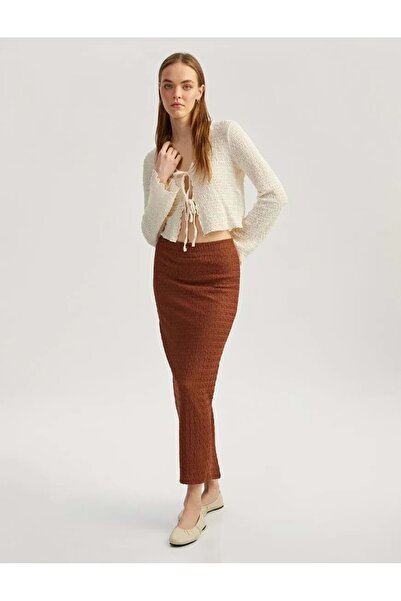 Koton talie înaltă Fusta creion midi căptușită cu detaliu cu șliț 5SAL70006IK...