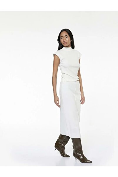 Koton Îmbrăcăminte pentru femei slim fit Fusta creion cu detaliu cu nervuri m...