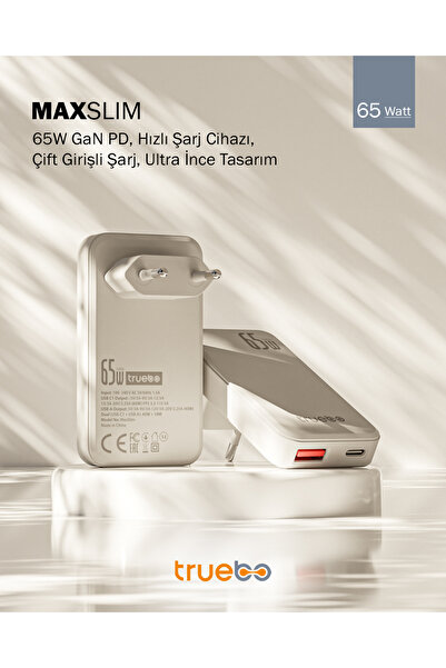 truebo MaxSlim 65W GaN Şarj Aleti