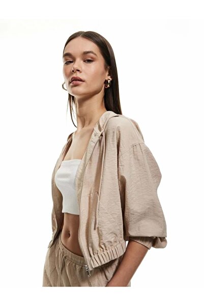 Koton Zářící ve tmě Parašutistická tkanina Kapsa na zip Bunda s kapucí a zipe...