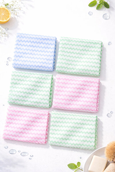 ARVALE 6 bucăți cârpă din microfibră 28x30, țesătură super absorbantă din lân...