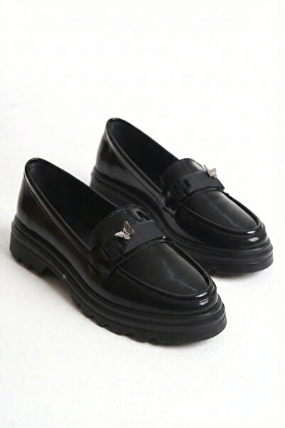 Shoesers Kadın Özel Tasarım Hafif ve Kalın Tabanlı Casual Oxford, Kelebek Tok...