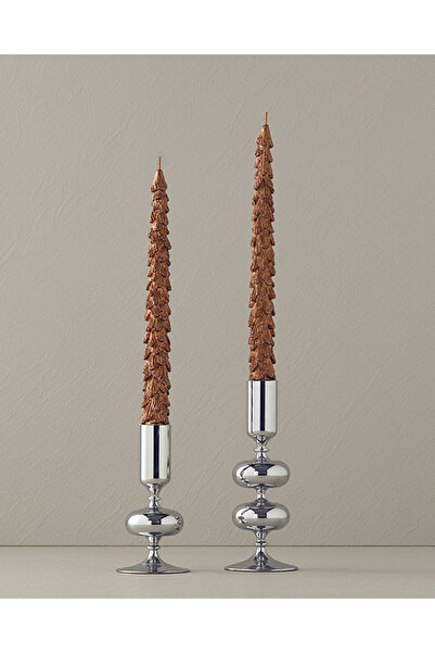 English Home Christmas Tree 2'li Yılbaşı Mum 26,4x5,7x3,5 cm Bronz