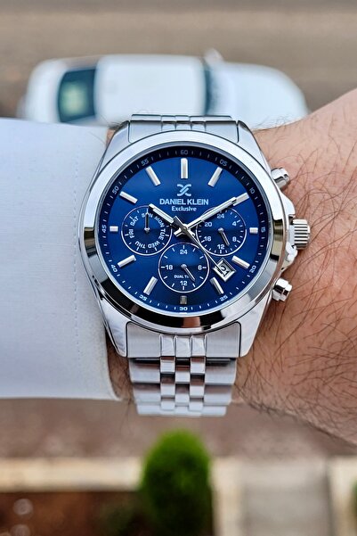 Daniel Klein Metallic Navy Blue Color 42 mm 2 Year Warranty Inner Indicators ...