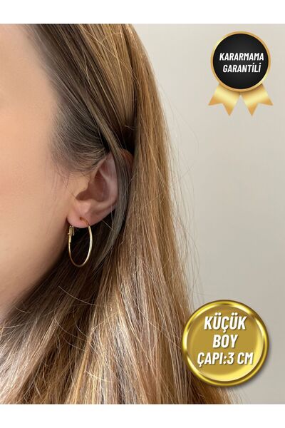 nerora Non-Tarnish Steel Gold and Silver Thin Hoop Earrings