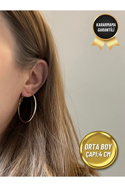 nerora Non-Tarnish Steel Gold and Silver Thin Hoop Earrings