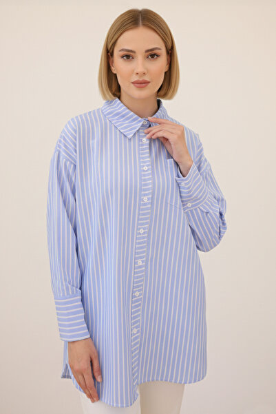 benguen Blue Striped Shirt - 12023 Model
