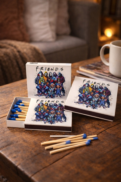 3-Piece Friends Design Fantastic Match Set – Blue Decorative Match