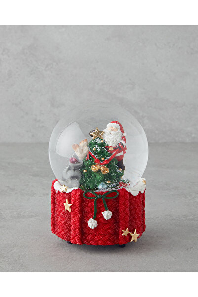 English Home Alvena Yılbaşı Kar Küresi 14,5 cm Kırmızı