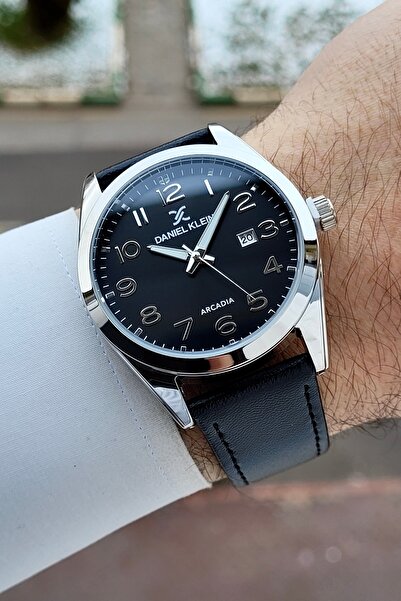 Daniel Klein Black Color Numerical 42.5 mm Men's Wristwatch with Gift Packaging