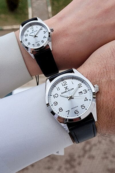 Daniel Klein Metalik Siyah Renk 2 Yıl Garantili Sevgili Çift Kol Saati STSADG22