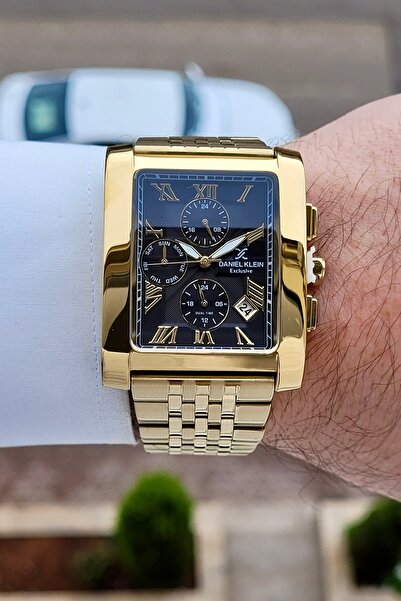 Daniel Klein Kadranı Siyah Kordonu Altın Renk 2 Yıl Garantili Erkek Kol Saati