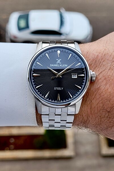 Daniel Klein Metalik Siyah 2 Yıl Garantili Paslanmaz Full Çelik Kasa Erkek Ko...