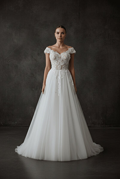 GÖKŞİNK MODA A Kesim Helen Gelinlik