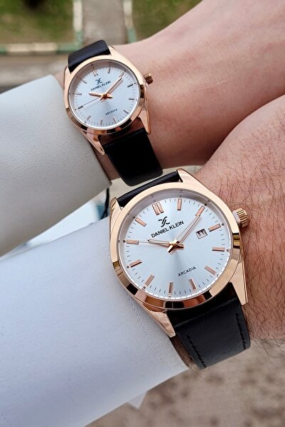 Daniel Klein Bronz Kahverengi Renk 2 Yıl Garantili Sevgili Çift Kol Saati STS...