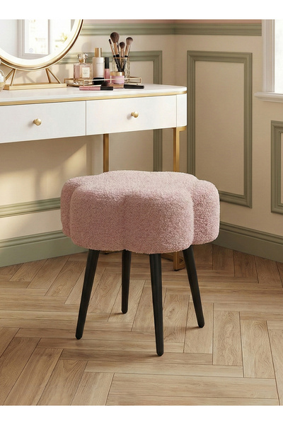 Taimi كرسي قماشي بتصميم سحابي أنيق مع أرجل معدنية، ارتفاع 45 سم × عرض 45 سم -...