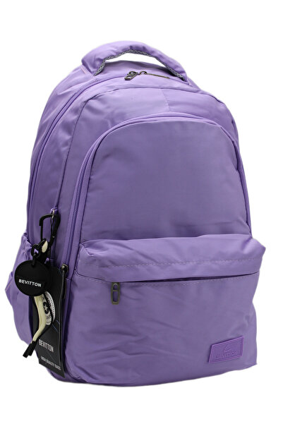 Bevitton Geantă de școală de călătorie din material textil rezistent la apă d...