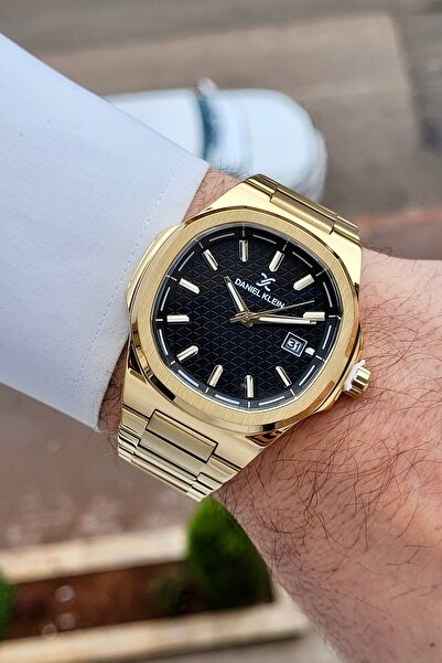 Daniel Klein Kadranı Black Kordonu Sarı Renk 24 Ay Garantili 41 mm Erkek Kol ...