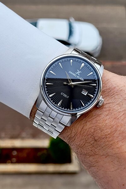 Daniel Klein Silver Black 24 Ay Garantili Paslanmaz Full Çelik Kasa Erkek Kol...