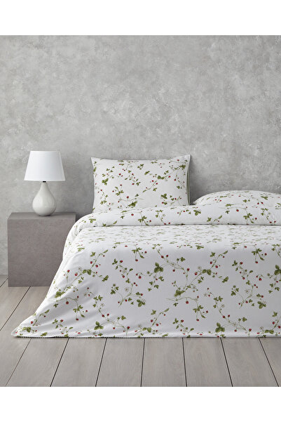 English Home Strawberry Pamuk Tek Kişilik Nevresim Takımı 160x220 cm Yeşil – ...