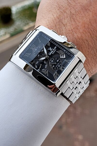 Daniel Klein Men's Watch with Adjustable Band, Black Band, Gray Color