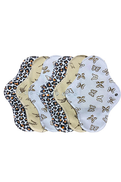 Ponped Bambu Yıkanabilir Doğal Kadın Pedi 6'lı (NORMAL) - Koyu Pembe