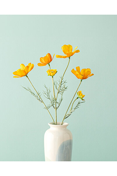 English Home Daisy Tek Dal Yapay Çiçek Turuncu