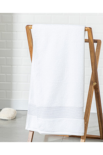 English Home Πετσέτα μπάνιου Deluxe από βαμβάκι χαμηλής συστροφής, λευκή