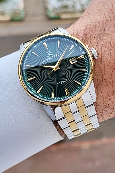 Daniel Klein Gold Silver Green Color Gift Packaged Stainless Full Steel Case ...