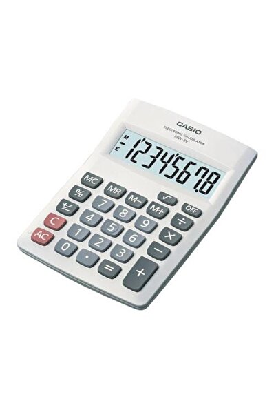 Casio MW-5V-WE 8 Hane Beyaz Masa Üstü Hesap Makinesi