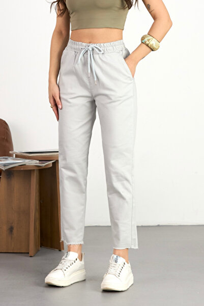 alanora Ženske tkane pantalone - Lasikti Waist Design