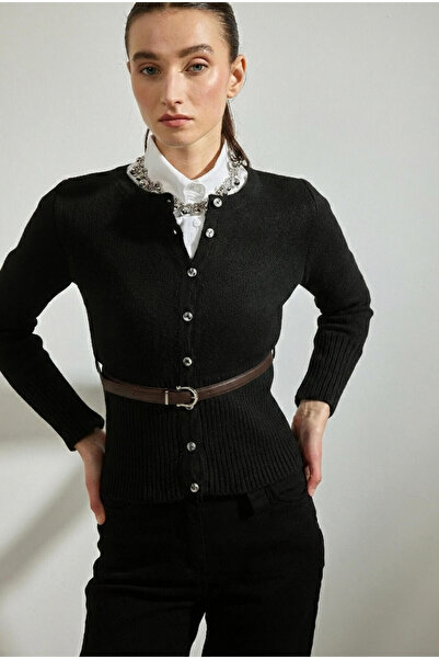 Touché Privé Belted Buttoned Cardigan