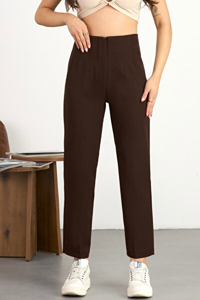 alanora Kadın Yüksek Bel Pensli Kumaş Pantolon