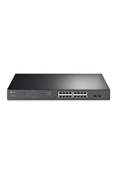 TP-LINK TL-SG1218MPE 16 Port 10-100-1000 Poe+ Switch 2 Port SFP Çelik Kasa Ra...