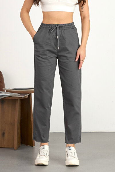 alanora Ženske tkane pantalone - Lasikti Waist Design