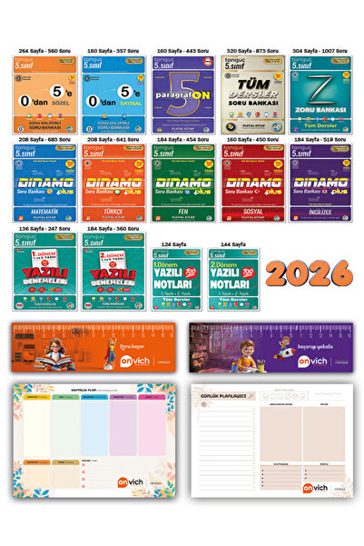 Tonguç Yayınları 5. Sınıf Şampiyonlar Ligi Full Set - 0 Dan 5 Zoru Deneme Din...