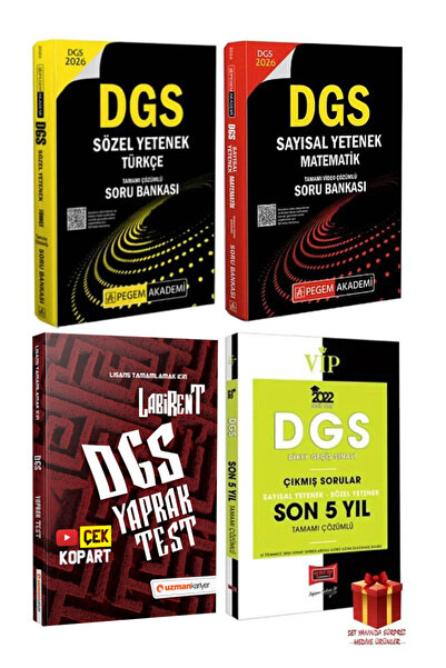 Pegem Akademi Yayıncılık 2026 Pegem Dgs Türkçe Soru Bankası Dgs Matematik Sor...