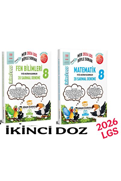 SİNAN KUZUCU YAYINLARI Sinan Kuzucu 2026 LGS İKİNCİ Doz Sayısal Dersler Matem...