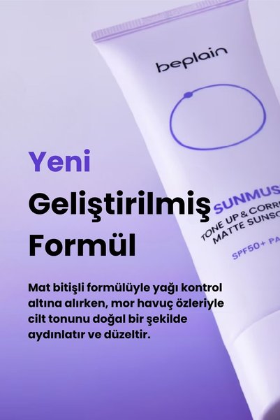 beplain Sunmuse Tone Up Mat Renk Eşitleyici Güneş Kremi