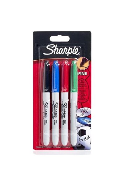 Sharpie Fine 4'lü Yuvarlak Uç Permanent Markör Standart Renkler Set / 169734