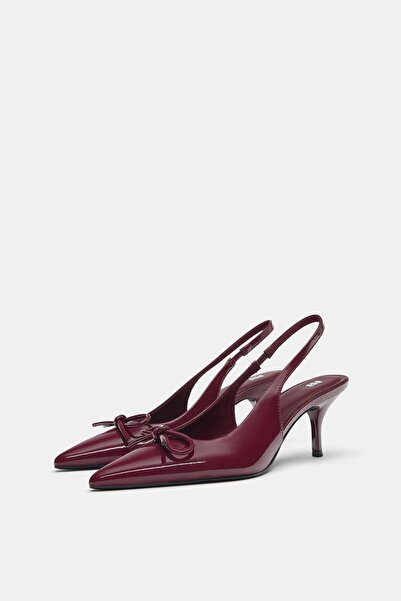 Pull & Bear Patent high-heel shoes with bow