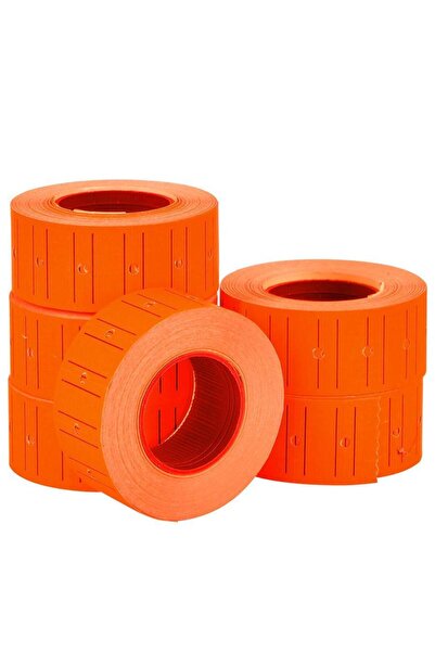 Tanex Etichetă de preț portocalie 12x21 mm 6 bucăți rolă