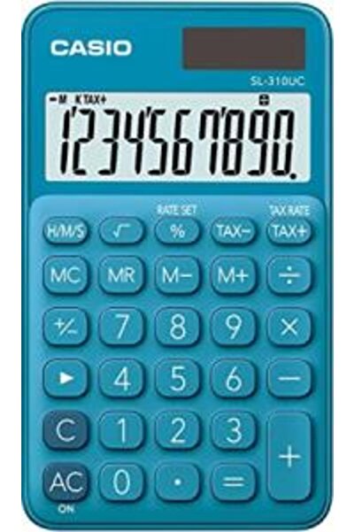 Casio SL-310UC-BU Cep Tipi 10 Hane Mavi Hesap Makinesi