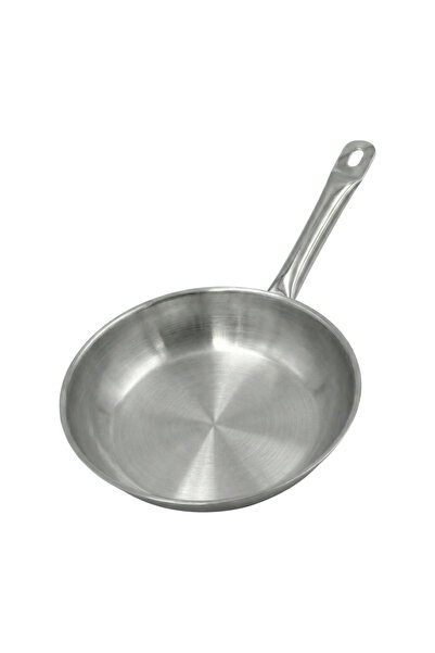 ÖZBİR مقلاة من الفولاذ المقاوم للصدأ بمقبض واحد وقاعدة حثية 32x7 سم 4.8 لتر 3...