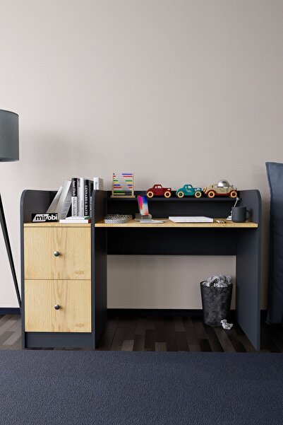Mirobi Tilup Çalışma Masası Antrasit-Rivoli Çocuk Odası Çalışma Masası Çekmeceli