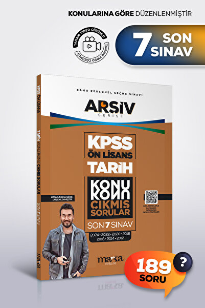 Marka Yayınları KPSS Ön Lisans TARİH Konu Konu Çıkmış Sorular SON 7 SINAV | T...