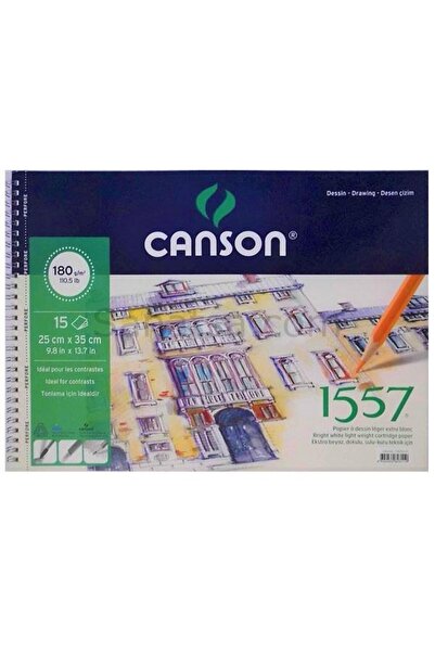 Canson 1557 Resim Ve Çizim Blok 180 GR 25x35 15 YP Resim Defteri